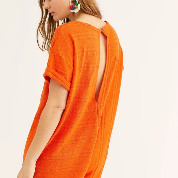 Free People FP Beach Belmont Romper Orange Size XS - Picture 3 of 9